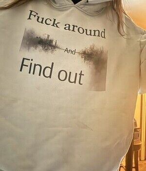 Hoodie Size S/M/L In White Are Grey Long Sleeve Brand New